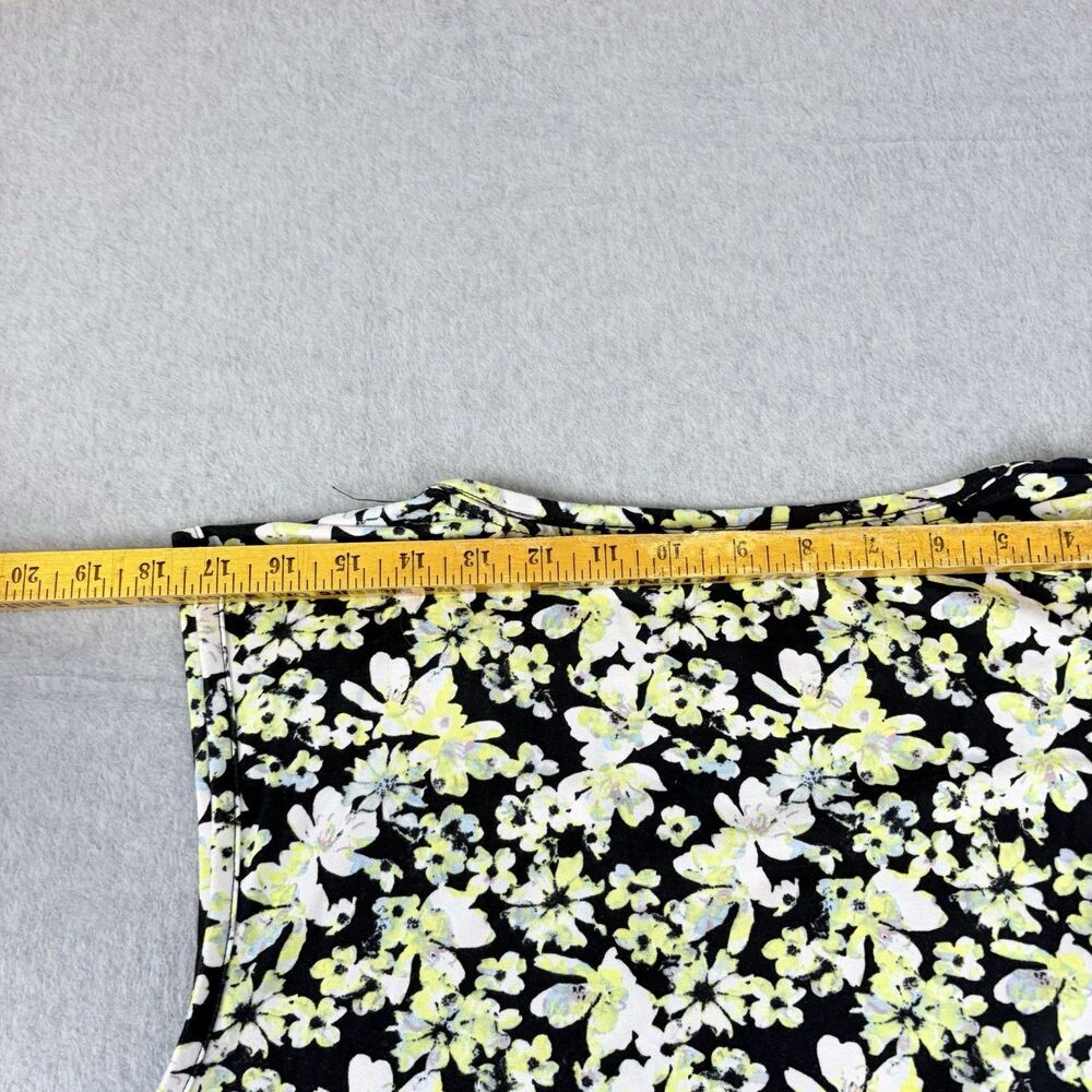 STEVE MADDEN Floral Sleeveless Tank Top Women’s 2X Black Yellow Casual - Picture 8 of 8